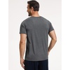 GYS Men’s Bamboo Viscose Pajama Top | Short Sleeve Sleep Shirt, Cooling for Hot Sleepers, Crew Neck, Chest Pocket, Moisture-Wicking(Dark Heather Grey)
