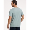 GYS Men’s Bamboo Viscose Pajama Top | Short Sleeve Sleep Shirt, Cooling for Hot Sleepers, Crew Neck, Chest Pocket, Moisture-Wicking(Light Greyish Green)