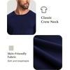 GYS Men’s Bamboo Viscose Pajama Top, Cooling Long Sleeve Shirts | Moisture wicking, Breathable, Tagless, Cloud-soft, Relaxed fit, for hot sleepers & night sweats(Navy)