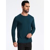 GYS Men’s Bamboo Viscose Pajama Top, Cooling Long Sleeve Shirts | Moisture wicking, Breathable, Tagless, Cloud-soft, Relaxed fit, for hot sleepers & night sweats(Indigo)