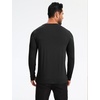 GYS Men’s Bamboo Viscose Pajama Top, Cooling Long Sleeve Shirts | Moisture wicking, Breathable, Tagless, Cloud-soft, Relaxed fit, for hot sleepers & night sweats(Black)