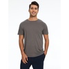 GYS Men’s Bamboo Viscose Short Sleeve Pajama Top | Moisture wicking, Breathable, Tagless, Soft stretch, Cooling, for hot sleepers, night sweats, gym & casual wear(Deep Grey)
