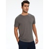 GYS Men’s Bamboo Viscose Short Sleeve Pajama Top | Moisture wicking, Breathable, Tagless, Soft stretch, Cooling, for hot sleepers, night sweats, gym & casual wear(Deep Grey)