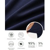 GYS Men’s Bamboo Viscose Short Sleeve Pajama Top | Moisture wicking, Breathable, Tagless, Soft stretch, Cooling, for hot sleepers, night sweats, gym & casual wear(Navy)