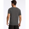 GYS Men’s Bamboo Viscose Short Sleeve Pajama Top | Moisture wicking, Breathable, Tagless, Soft stretch, Cooling, for hot sleepers, night sweats, gym & casual wear(Black Melange)