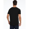GYS Men’s Bamboo Viscose Short Sleeve Pajama Top | Moisture wicking, Breathable, Tagless, Soft stretch, Cooling, for hot sleepers, night sweats, gym & casual wear(Black)