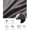GYS Men’s Bamboo Viscose Short Sleeve Pajama Top | Moisture wicking, Breathable, Tagless, Soft stretch, Cooling, for hot sleepers, night sweats, gym & casual wear(Black Melange)