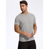 GYS Men’s Bamboo Viscose Short Sleeve Pajama Top | Moisture wicking, Breathable, Tagless, Soft stretch, Cooling, for hot sleepers, night sweats, gym & casual wear(Heather Grey)