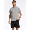 GYS Men’s Bamboo Viscose Short Sleeve Pajama Top | Moisture wicking, Breathable, Tagless, Soft stretch, Cooling, for hot sleepers, night sweats, gym & casual wear(Heather Grey)