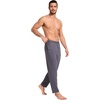 GYS Men’s Bamboo Viscose Tapered Pajama Pants | Cooling & moisture wicking, Comfortable & breathable, for hot sleeper, Wide elastic waist, Stretch soft, Lightweight(Reddish Grey)