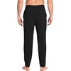 GYS Men’s Bamboo Viscose Tapered Pajama Pants | Cooling & moisture wicking, Comfortable & breathable, for hot sleeper, Wide elastic waist, Stretch soft, Lightweight(Black)