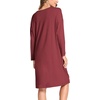 GYS Women’s Bamboo Viscose Cooling Nightgown for Hot Flashes | Moisture wicking, Breathable, Tagless, Drop shoulder, Long sleeve, 2 pockets, Durable, for night sweats & menopause(Wine)