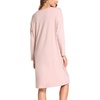 GYS Women’s Bamboo Viscose Cooling Nightgown for Hot Flashes | Moisture wicking, Breathable, Tagless, Drop shoulder, Long sleeve, 2 pockets, Durable, for night sweats & menopause(Dusty Orchid)