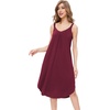 GYS Women’s Bamboo Viscose Cooling Pleated Sleeveless Nightgown | Cooling & moisture wicking, Comfortable & breathable, for hot sleeper, V-neck, Stretch soft, Lightweight(Wine)