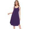GYS Women’s Bamboo Viscose Cooling Pleated Sleeveless Nightgown | Cooling & moisture wicking, Comfortable & breathable, for hot sleeper, V-neck, Stretch soft, Lightweight(Purple)