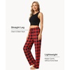 GYS Women’s Bamboo Viscose Pajama Pants Lightweight Bottoms丨Breathable Soft Sleep Pants, Moisture Wicking Lounge Sleepwear(A-red Buffalo Plaid)