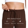GYS Women’s Bamboo Viscose Pajama Pants Lightweight Bottoms丨Breathable Soft Sleep Pants, Moisture Wicking Lounge Sleepwear(Brown)