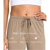 GYS Women’s Bamboo Viscose Pajama Pants Lightweight Bottoms丨Breathable Soft Sleep Pants, Moisture Wicking Lounge Sleepwear(Camel)