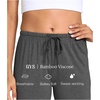 GYS Women’s Bamboo Viscose Pajama Pants Lightweight Bottoms丨Breathable Soft Sleep Pants, Moisture Wicking Lounge Sleepwear(Dark Heather Grey)