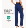 GYS Women’s Bamboo Viscose Pajama Pants Lightweight Bottoms丨Breathable Soft Sleep Pants, Moisture Wicking Lounge Sleepwear(Deep Blue)