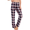 GYS Women’s Bamboo Viscose Pajama Pants Lightweight Bottoms丨Breathable Soft Sleep Pants, Moisture Wicking Lounge Sleepwear(Navy Red Plaid)