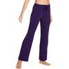 GYS Women’s Bamboo Viscose Pajama Pants Lightweight Bottoms丨Breathable Soft Sleep Pants, Moisture Wicking Lounge Sleepwear(Purple)