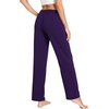 GYS Women’s Bamboo Viscose Pajama Pants Lightweight Bottoms丨Breathable Soft Sleep Pants, Moisture Wicking Lounge Sleepwear(Purple)