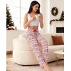 GYS Women’s Bamboo Viscose Pajama Pants Lightweight Bottoms丨Breathable Soft Sleep Pants, Moisture Wicking Lounge Sleepwear(Red Elk)