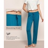 GYS Women’s Bamboo Viscose Pajama Pants Lightweight Bottoms丨Breathable Soft Sleep Pants, Moisture Wicking Lounge Sleepwear(Teal Blue)