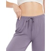 GYS Women’s Bamboo Viscose Pajama Pants Lightweight Bottoms丨Breathable Soft Sleep Pants, Moisture Wicking Lounge Sleepwear(Violet)