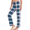 GYS Women’s Bamboo Viscose Pajama Pants Lightweight Bottoms丨Breathable Soft Sleep Pants, Moisture Wicking Lounge Sleepwear(White Green Plaid)