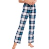 GYS Women’s Bamboo Viscose Pajama Pants Lightweight Bottoms丨Breathable Soft Sleep Pants, Moisture Wicking Lounge Sleepwear(White Green Plaid)