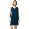 GYS Cooling Bamboo Viscose Sleeveless Nightgowns for Women | V Neck Sleep Shirt, Moisture-Wicking for Hot Sleepers & Night Sweats, Lightweight Night Shirts, Buttery Soft, Knee-Length(A- Ink Blue)