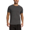 GYS Men’s Bamboo Viscose Short Sleeve Pajama Top | Moisture wicking, Breathable, Tagless, Soft stretch, Cooling, for hot sleepers, night sweats, gym & casual wear(Black Melange)
