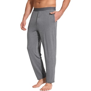 GYS Men’s Bamboo Viscose Tapered Pajama Pants | Cooling & moisture wicking, Comfortable & breathable, for hot sleeper, Wide elastic waist, Stretch soft, Lightweight(Dark Heather Grey)