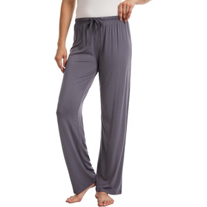 GYS Women’s Bamboo Viscose Pajama Pants Lightweight Bottoms丨Breathable Soft Sleep Pants, Moisture Wicking Lounge Sleepwear(A-dark Grey)