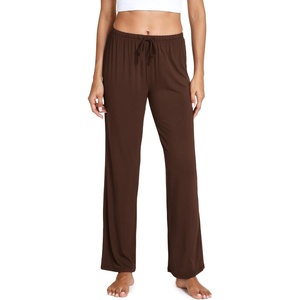 GYS Women’s Bamboo Viscose Pajama Pants Lightweight Bottoms丨Breathable Soft Sleep Pants, Moisture Wicking Lounge Sleepwear(Brown)