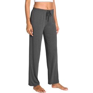 GYS Women’s Bamboo Viscose Pajama Pants Lightweight Bottoms丨Breathable Soft Sleep Pants, Moisture Wicking Lounge Sleepwear(Dark Heather Grey)