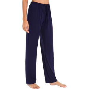 GYS Women’s Bamboo Viscose Pajama Pants Lightweight Bottoms丨Breathable Soft Sleep Pants, Moisture Wicking Lounge Sleepwear(Navy)