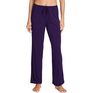 GYS Women’s Bamboo Viscose Pajama Pants Lightweight Bottoms丨Breathable Soft Sleep Pants, Moisture Wicking Lounge Sleepwear(Purple)
