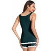 GYS Bamboo Viscose Tank Pajamas for Women Cooling Pjs Set for Hot Flashes | Sleeveless Top & Shorts Pajama Sets, Moisture Wicking Sleepwear, Night Sweats Comfort, Soft Lightweight(Peacock Green)