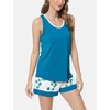 GYS Bamboo Viscose Tank Pajamas for Women Cooling Pjs Set for Hot Flashes | Sleeveless Top & Shorts Pajama Sets, Moisture Wicking Sleepwear, Night Sweats Comfort, Soft Lightweight(D- Teal Blue)