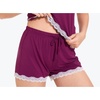 GYS Bamboo Viscose Tank Pajamas for Women Cooling Pjs Set for Hot Flashes | Sleeveless Top & Shorts Pajama Sets, Moisture Wicking Sleepwear, Night Sweats Comfort, Soft Lightweight(Dark Purple)