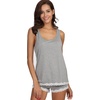GYS Bamboo Viscose Tank Pajamas for Women Cooling Pjs Set for Hot Flashes | Sleeveless Top & Shorts Pajama Sets, Moisture Wicking Sleepwear, Night Sweats Comfort, Soft Lightweight(Heather Grey)