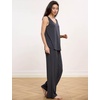 GYS Cooling Bamboo Viscose Pajamas for Women | Sleeveless Tank Top & Pants Pjs Set, Moisture-Wicking for Night Sweats, Buttery-Soft 2 Piece Lounge Sleep Set(Dark Heather Grey)