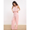 GYS Cooling Bamboo Viscose Pajamas for Women | Sleeveless Tank Top & Pants Pjs Set, Moisture-Wicking for Night Sweats, Buttery-Soft 2 Piece Lounge Sleep Set(Pink Floral)