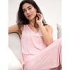 GYS Cooling Bamboo Viscose Pajamas for Women | Sleeveless Tank Top & Pants Pjs Set, Moisture-Wicking for Night Sweats, Buttery-Soft 2 Piece Lounge Sleep Set(Pink Floral)
