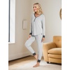 GYS Women’s Bamboo Viscose Pajama Set, Wide Waistband Cooling | Drwastring, Moisture wicking, Breathable, No pinch, Jogger pants, Soft stretch, for night sweats & Christmas lounge(Light Heather Grey)