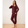 GYS Women’s Bamboo Viscose Pajama Set, Wide Waistband Cooling | Drwastring, Moisture wicking, Breathable, No pinch, Jogger pants, Soft stretch, for night sweats & Christmas lounge(Ficus Red)
