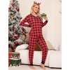 GYS Women’s Bamboo Viscose Pajama Set, Wide Waistband Cooling | Drwastring, Moisture wicking, Breathable, No pinch, Jogger pants, Soft stretch, for night sweats & Christmas lounge(Black Red Plaid)